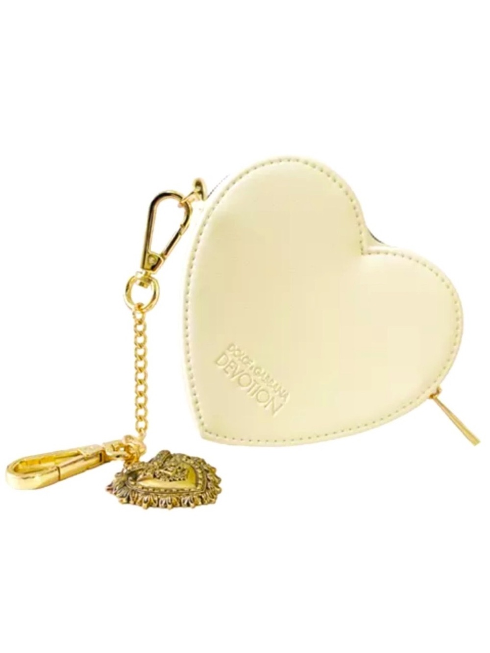 Dolce & Gabbana Cream Heart Key & Card Holder
